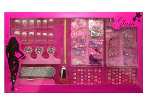Set girl kids nails - girl, decoration